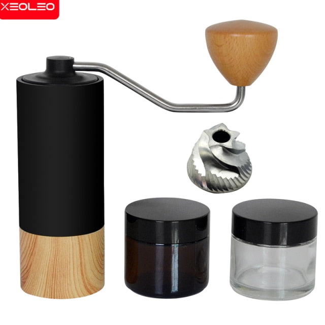 XEOLEO Manual Coffee grinder Portable coffee grinder Aluminum Coffee miller coffee bean milling machine 25g Conical burr grinder