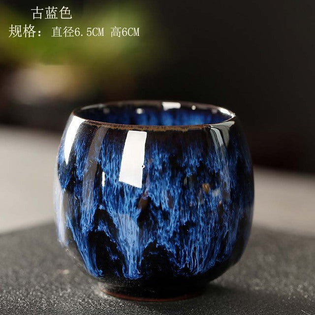 1pcs Kiln Change China Ceramic Cup Porcelain Kung Fu Tea Cups Pottery Drinkware Tableware Coffee Mug Wine Mugs Wholesale