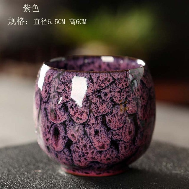 1pcs Kiln Change China Ceramic Cup Porcelain Kung Fu Tea Cups Pottery Drinkware Tableware Coffee Mug Wine Mugs Wholesale