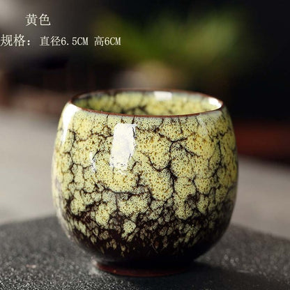 1pcs Kiln Change China Ceramic Cup Porcelain Kung Fu Tea Cups Pottery Drinkware Tableware Coffee Mug Wine Mugs Wholesale